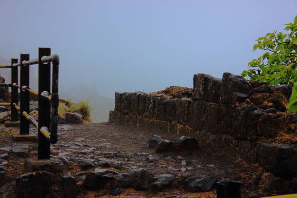 Railing At A Hill Station In India